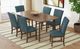 Elements International Santa Barbara 7-Piece Denim Blue/Walnut Rectangular Dining Set-1