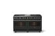 Viking® 5 Series 60" Antique Bronze Pro Style Dual Fuel (LP) Range with Brushed Brass Trim-3