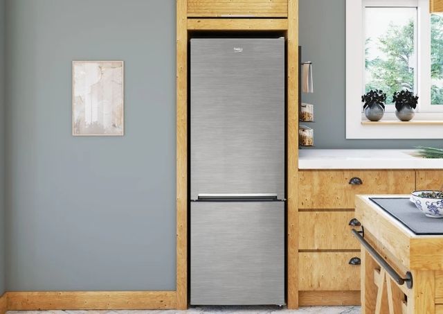 Beko 24" 11.2 Cu. Ft. Fingerprint-Free Stainless Steel Counter Depth Bottom Freezer Refrigerator-3