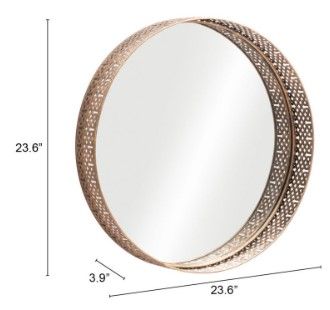 Zuo® Modern Faz Antique Gold Mirror-2