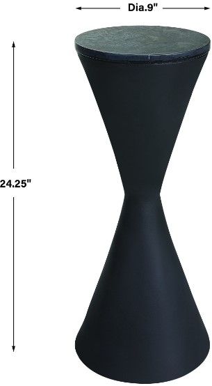Uttermost® Time's Up Matte Black Drink Table-2