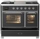 Ilve® Majestic III 40" Graphite Matte Pro Style Dual Fuel Natural Gas Range with Triple Glass Door and Chrome Trim-2