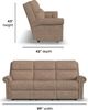 Flexsteel® Customizable Bernard Fabric Power Reclining Sofa with Headrest and Lumbar-2