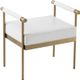 TOV Furniture Diva White Vegan Leather Bench-3