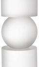 A & B Home Palisade White Small Glass Candle Holder-1