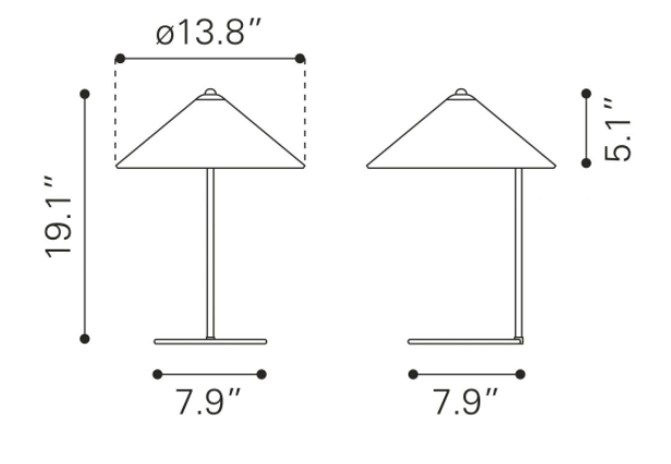 Zuo® Modern Charo Red Table Lamp-3