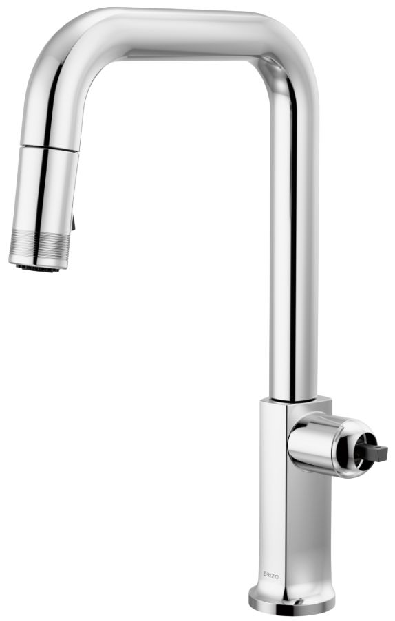 Brizo Kintsu® Lumicoat® Polished Chrome Pull-Down Faucet with Square Spout-0