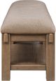 Modus Furniture Roycroft Beige/Harvest Wood Upholstered Bench-2