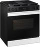Samsung Bespoke 30" White Glass Slide-In Gas Range-2