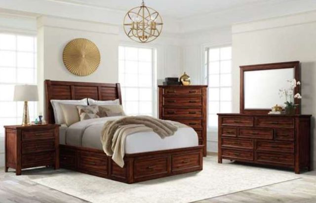 Elements International Sullivan Rich Cherry Nightstand-1