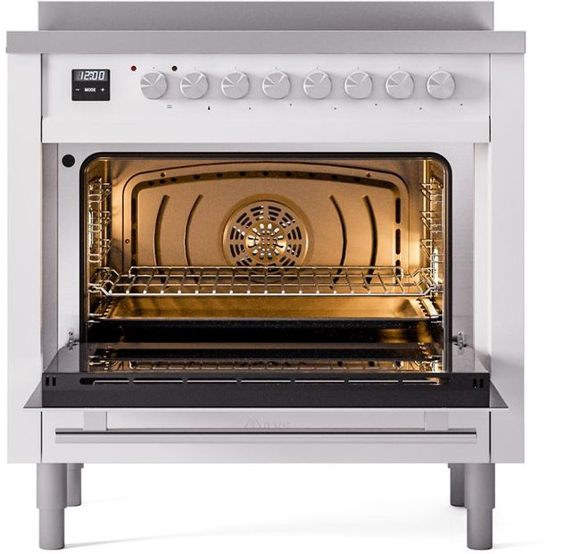 Ilve® Professional Plus II 36" White Pro Style Induction Range-3