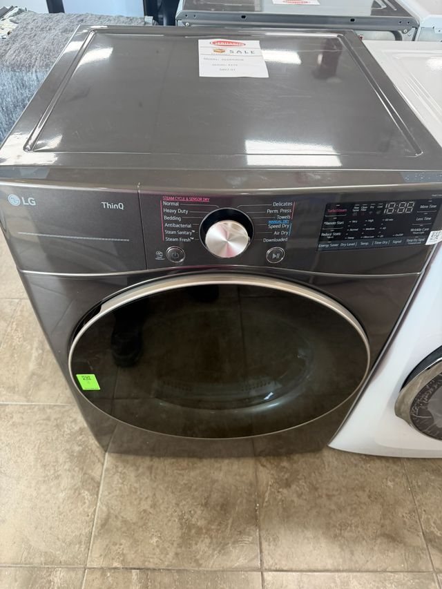 LG 7.4 Cu. Ft. Black Steel Smart Wi-Fi Enabled Front Load Gas Dryer with TurboSteam™ and Built-In Intelligence-0