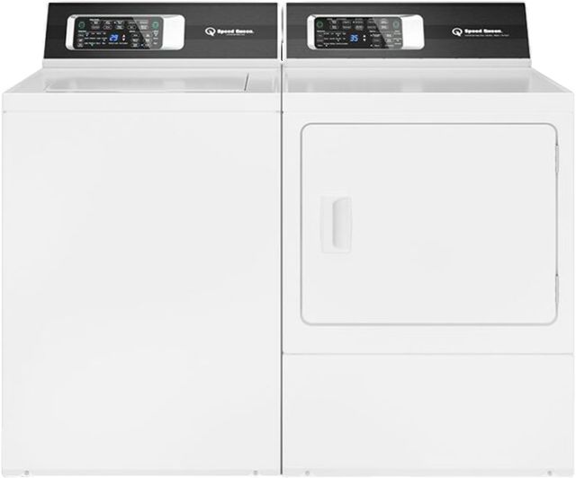 Speed Queen® White Top Load Washer & Electric Dryer Laundry Pair-0