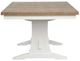 Magnussen Home® Kingston Cerused Nutmeg Trestle Dining Table with Whisper White Base-3