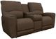 La-Z-Boy® Cassian Teak Manual Reclining Loveseat with Console-0