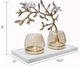 A & B Home Gray/White Dragonfly Duo Votive Candle Holder-3