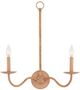Currey & Company Saxon Saddle Tan Double Light Wall Sconce-0