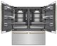 ZLINE Autograph Edition 72" 39.6 Cu. Ft. Stainless Steel with Graphite Gray Interior and Polished Gold Helix Handles French Door Built-In Bottom Freezer Refrigerator with Water Dispensers and Ice Makers -2