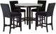 New Classic® Home Furnishings Celeste 5-Piece Black/Espresso Counter Dining Table Set-0