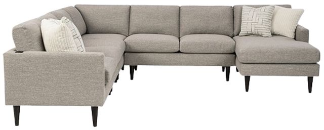 Best® Home Furnishings Customizable Trafton 5-Piece Left-Arm Facing Sectional and Chaise with Dark Walnut Legs-2