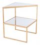 Zuo® Modern Planes Mirror Top Side Table with Gold Framework -0