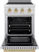 ZLINE Autograph Edition Paramount 24" Satin Stainless Steel Pro Style Induction Range with Champagne Bronze Accents-1
