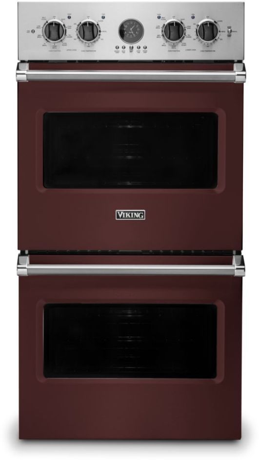 Viking® 5 Series 27" Kalamata Red Professional Built In Double Electric Premiere Wall Oven-0