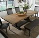 Liberty Furniture Harvest Home Barley Brown Trestle Dining Table with Chalkboard Base-1