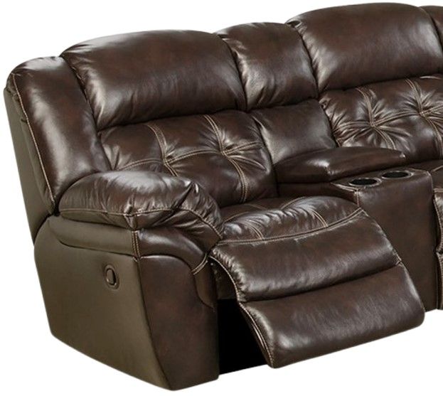 HomeStretch Cheyenne Whiskey 3-Piece Manual Reclining Sectional-1