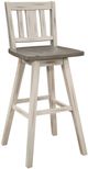 Mazin Furniture Amsonia Distressed Gray/White Gray Swivel Bar Chair-0