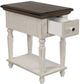 TEI Vintage Estates Antique White/Dark Knotty Oak Chair Side Table-2