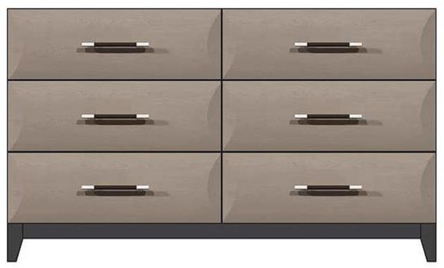 Country View Woodworking Customizable American Modern 56" 6-Drawer Solid Wood Legs Dresser-0