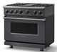 Viking® 7 Series 36" Cast Black Pro Style Dual Fuel Range with 12" Reversible Griddle-3
