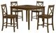 Crown Mark Theodore 5-Piece Brown Counter Table Set-0