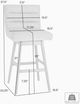 Armen Living Elias Morning Fog 30" Bar Stool-2