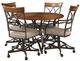 Powell® Hamilton 5-Piece Beige/Bronze/Medium Cherry Dining Set-0