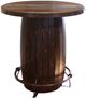 International Furniture Direct Antique Brown Bistro Table-0