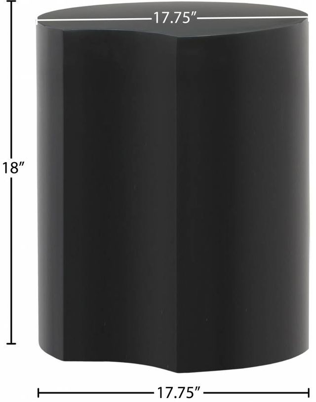 Meridian Furniture Dimple Matte Black 18" End Table-3