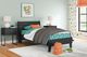 Signature Design by Ashley® Socalle Black Twin Platform Panel Bed-4