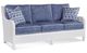 Braxton Culler Tangier Blue/White Aluminum Outdoor Sofa-0
