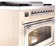 Ilve® Nostalgie II Noblesse 36'' Antique White Pro Style Dual Fuel Range with Chrome Trim-3