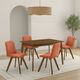 Armen Living Gina Brown/Poppy Dining Chair-1