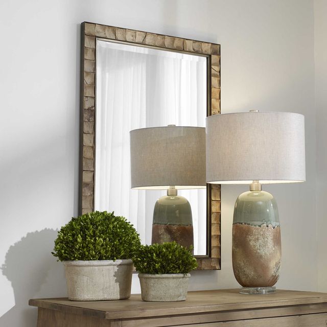 Uttermost® Cocos Dark Gold Coconut Shell Mirror-2