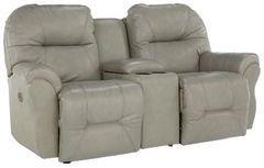Best® Home Furnishings Customizable Bodie Leather Power Reclining Space Saver® Console Loveseat