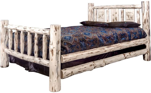 Montana Woodworks® Montana Collection Ready to Finish King Bed with Laser Engraved Bear Design-2