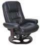 BarcaLounger® Jacque Hilton-Black Manual Pedestal Recliner and Ottoman Set-4