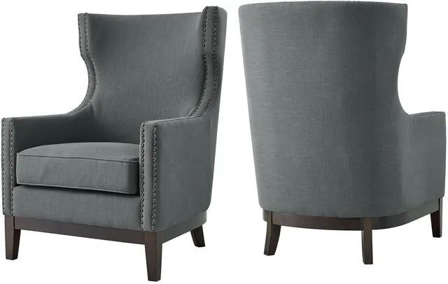 Steve Silver Co. Roswell Gray Wing Back Chair-3