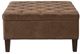 Olliix by Madison Park Brown Lindsey Tufted Square Cocktail Ottoman-0