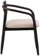 Dovetail Furniture Lucio Black/Everest Cream Dining Chair-2