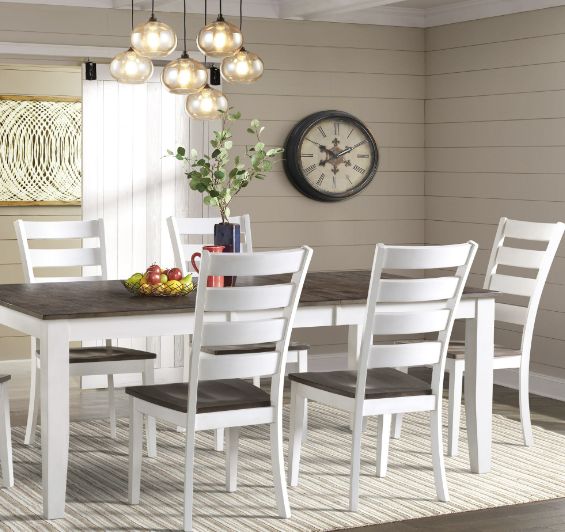 Intercon Kona Gray/White Ladder Back Dining Side Chair-1